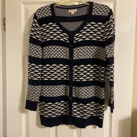 Merona Soft Sweater XL Womens Wear Button Up or Like a Cardigan Sweater - Picture 9 of 10